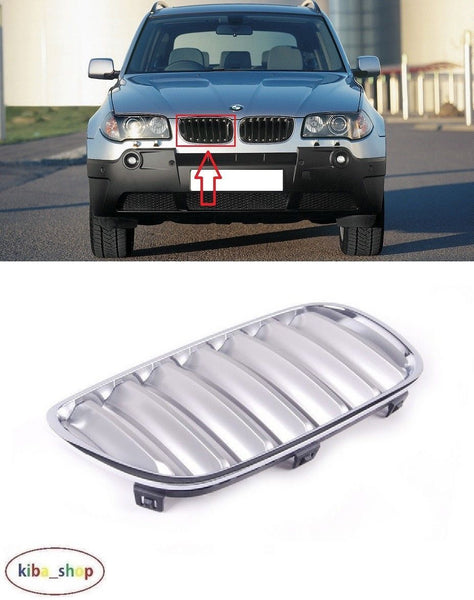 FOR BMW X3 E83 06-08 FRONT BUMPER UPPER RADIATOR GRILL RH DRIVER
