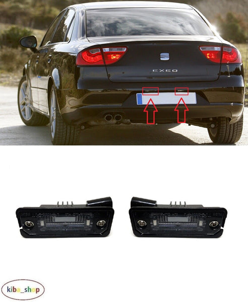 FOR SEAT EXEO 3R 08-13 REAR NUMBER PLATE LIGHT LAMPS PAIR L+R