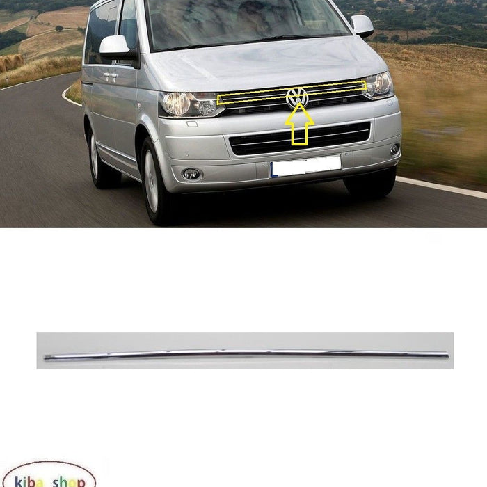 FOR VW MULTIVAN T5 09-15 FRONT RADIATOR GRILL MOULDING UPPER CHROME