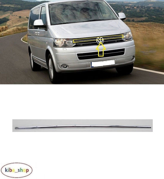 FOR VW MULTIVAN T5 09-15 FRONT RADIATOR GRILL MOULDING UPPER CHROME