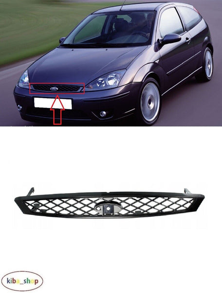 FOR FORD FOCUS MK1 2002 - 2004 NEW FRONT CENTER RADIATOR BLACK GRILLE GRILL