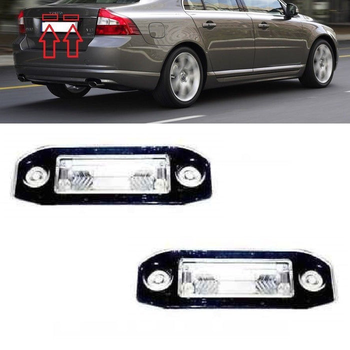 FOR VOLVO S80 06-13 REAR NUMBER PLATE LIGHT LAMPS PAIR