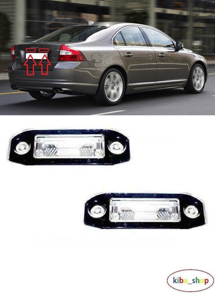 FOR VOLVO S80 06-13 REAR NUMBER PLATE LIGHT LAMPS PAIR