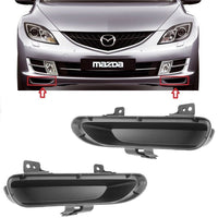 FOR MAZDA 6 07-10 FRONT BUMPER LOWER GRILL BLACK PAIR L+R