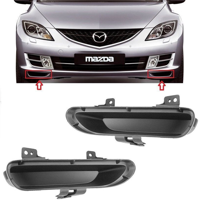 FOR MAZDA 6 07-10 FRONT BUMPER LOWER GRILL BLACK PAIR L+R