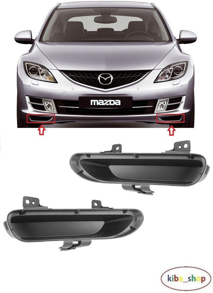 FOR MAZDA 6 07-10 FRONT BUMPER LOWER GRILL BLACK PAIR L+R