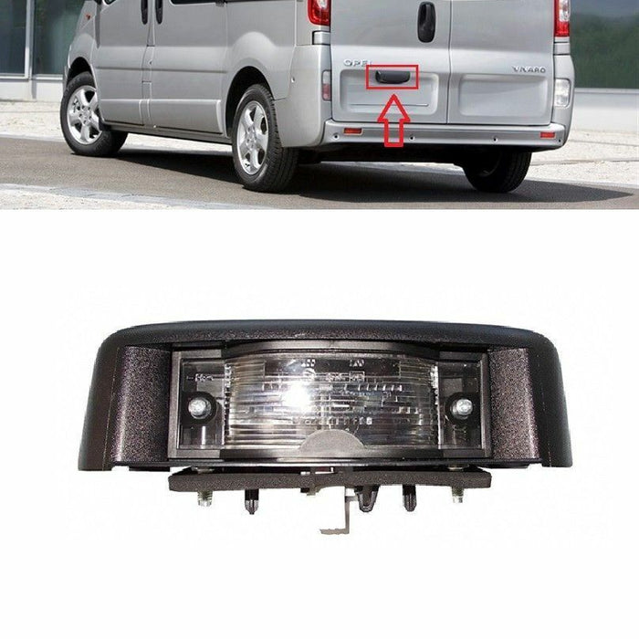 FOR VAUXHALL VIVARO 01-14 (TWO DOOR) REAR NUMBER PLATE LIGHT LAMP