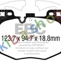 FRONT AXLE BRAKE PADS - TUNING GREEN STUFF ROAD APPROVAL FITS BMW 3 G20 G80