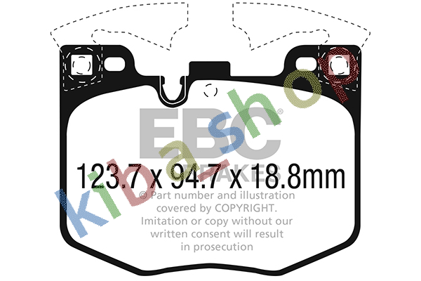 FRONT AXLE BRAKE PADS - TUNING GREEN STUFF ROAD APPROVAL FITS BMW 3 G20 G80