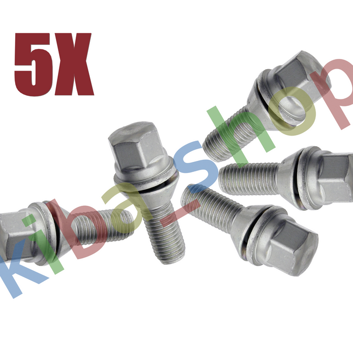 FOR RENAULT SYMBOL 06-08 5x ALLOY WHEELS WHEEL BOLTS M12x1.5x27