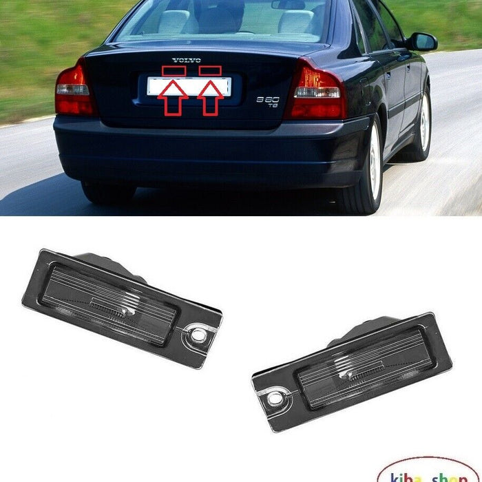 FOR VOLVO S80 1998 - 2003.03 2X NEW REAR NUMBER PLATE LIGHT LAMPS LEFT + RIGHT