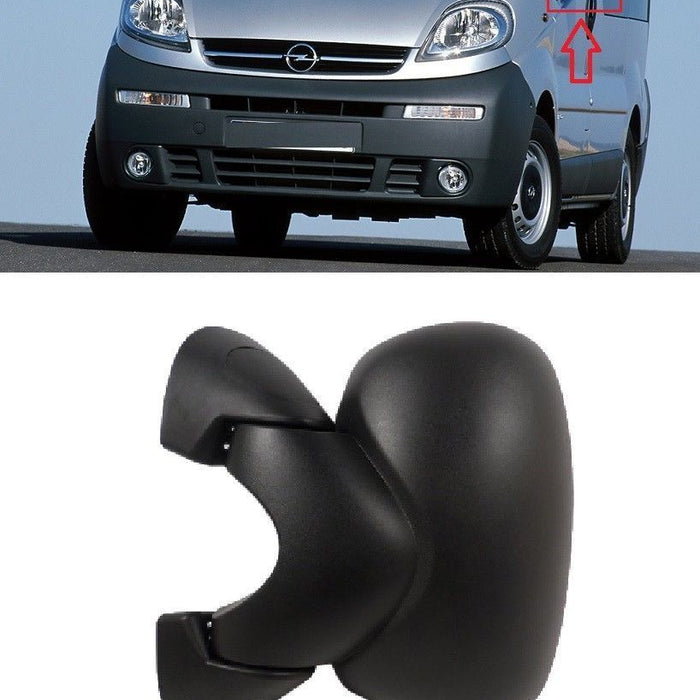 FOR VAUXHALL VIVARO 01-14 WING MIRROR ELECTRIC BLACK LH PASSENGER LHD