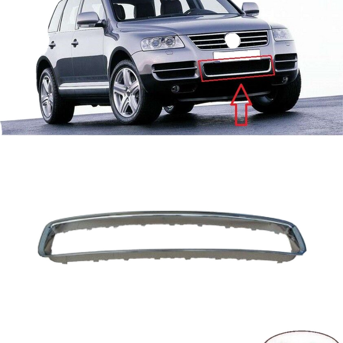 FOR VOLKSWAGEN TOUAREG 2002 - 2006 NEW FRONT BUMPER GRILLE FRAME CHROME