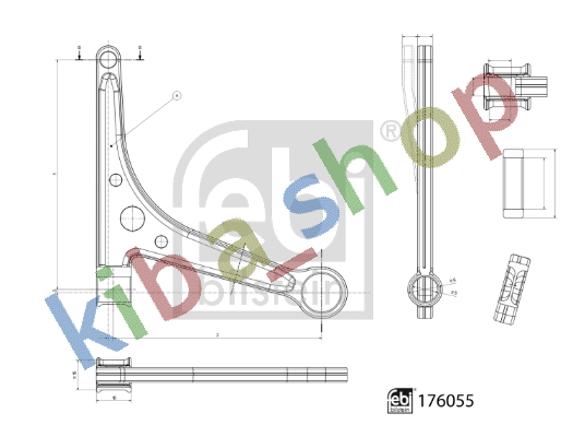 FRONT AXLE LEFT FRONT AXLE TRACK CONTROL ARM L FRONT 18 MM FITS FOR CITROEN C2