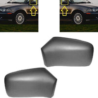 FOR VOLVO S40 95-03 WING MIRROR COVER CAPS BLACK L+R