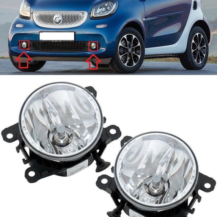 FOR SMART FORTWO 2014 - 2X NEW FRONT FOG LIGHT LAMPS LEFT + RIGHT
