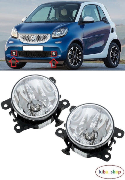 FOR SMART FORTWO 2014 - 2X NEW FRONT FOG LIGHT LAMPS LEFT + RIGHT