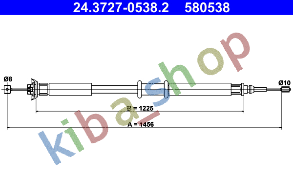 RIGHT OR LEFT HANDBRAKE CABLE REAR L/R 1456MM FITS FOR FIAT PUNTO 12-19D