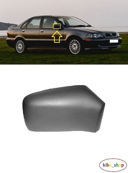 FOR VOLVO S40 95-03 WING MIRROR COVER CAP BLACK RH DRIVER