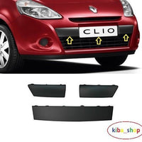 FOR RENAULT CLIO III mk3 09-12 FRONT BUMPER GRILL MOULDING TRIM SET NEW