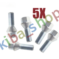 FOR RENAULT MEGANE II M 06-08 5x STEEL AND ALLOY RIMS WHEEL BOLTS M14x1.5x24A