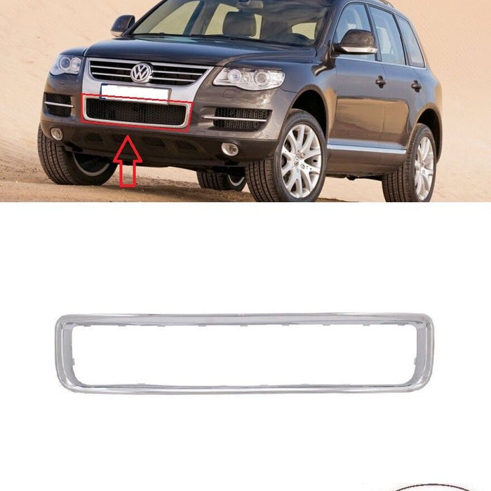 FOR VW TOUAREG 07-10 FRONT BUMPER GRILL FRAME CHROME