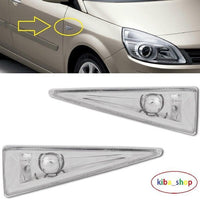 FOR RENAULT SCENIC II MEGANE II ESPACE IV CLEAR SIDE INDICATOR REPEATER PAIR
