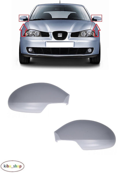 FOR SEAT CORDOBA 6L 02-09 WING MIRROR COVER CAPS PAIR L+R