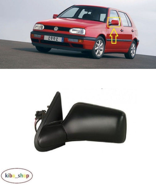 FOR VW GOLF MK3 III 92-98 WING MIRROR CABLE MANUAL BLACK LH LHD