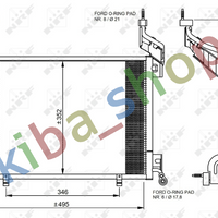 A/C CONDENSER FITS FOR D FIESTA VI 16D 0608-