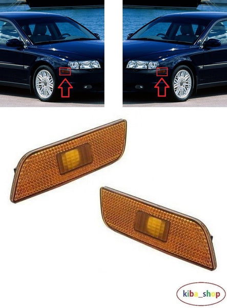 FOR VOLVO S80 98-06 SIDE MARKERS GINGER FRONT L+R SIDES