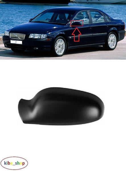 FOR VOLVO S80 1998 - 2004 NEW WING MIRROR COVER CAP BLACK PRIMED LEFT SIDE