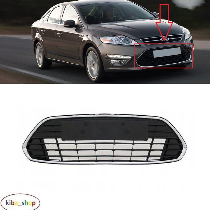 FOR FORD MONDEO MK4 2010 - 2015 FRONT BUMPER LOWER WITH CHROME GRILLE GRILL