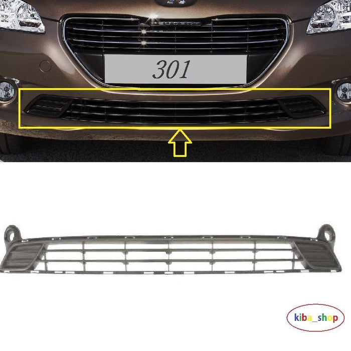 FOR PEUGEOT 301 2013- FRONT BUMPER LOWER GRILL BLACK HIGH QUALITY