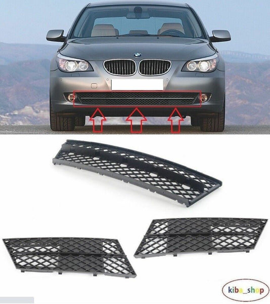 FOR BMW 5 E60/E61 LCI 07-10 FRONT BUMPER LOWER GRILLS SET L+R+CENTER