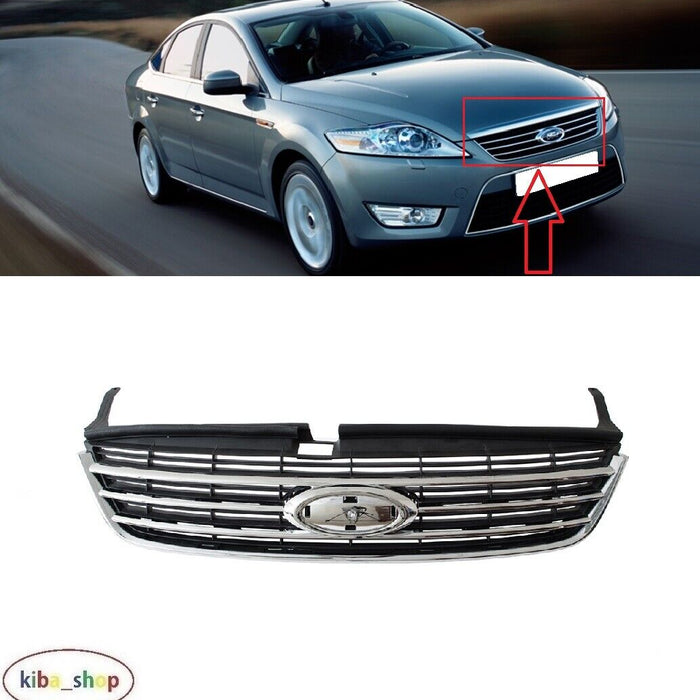 FOR FORD MONDEO MK4 2007 - 2010 NEW FRONT BUMPER CHROMED RADIATOR GRILL GRILLE