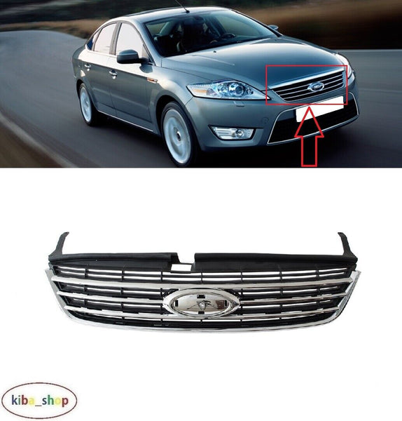 FOR FORD MONDEO MK4 2007 - 2010 NEW FRONT BUMPER CHROMED RADIATOR GRILL GRILLE