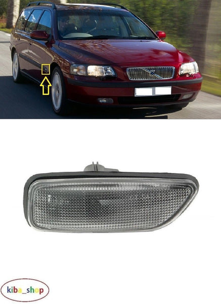 FOR VOLVO V70 00-07 BRAND SIDE INDICATOR REPEATER RH DRIVER BLACK