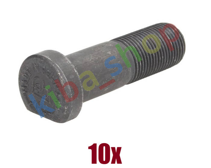 10x FRONT AXLE WHEEL BOLT FRONT M18X15 X60/68MM THREAD LENGTH 30MM PHOSPHATE