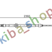 RIGHT OR LEFT HANDBRAKE CABLE REAR L/R 2392MM FITS FOR RENAULT KANGOO BE BOP