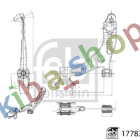 FRONT AXLE LEFT LOWER LEFT FRONT AXLE TRACK CONTROL ARM L FRONT 21 MM FITS