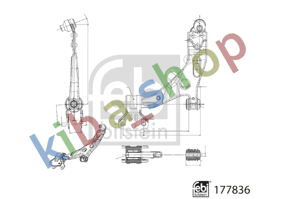FRONT AXLE LEFT LOWER LEFT FRONT AXLE TRACK CONTROL ARM L FRONT 21 MM FITS