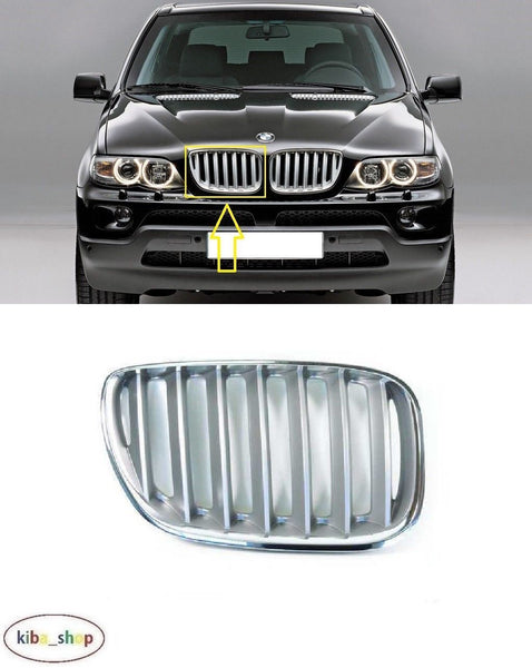 FOR BMW X5 E53 03-06 FRONT BUMPER UPPER RADIATOR GRILL RH DRIVER
