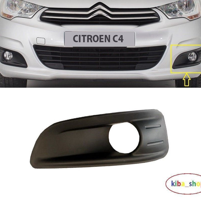 FOR CITROEN C4 2011- FRONT BUMPER FOG LIGHT GRILLE BLACK LEFT N/S PASSENGER SIDE