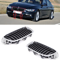 FOR BMW 3 F30/F31 12-16 FRONT BUMPER UPPER RADIATOR GRILLS L+R