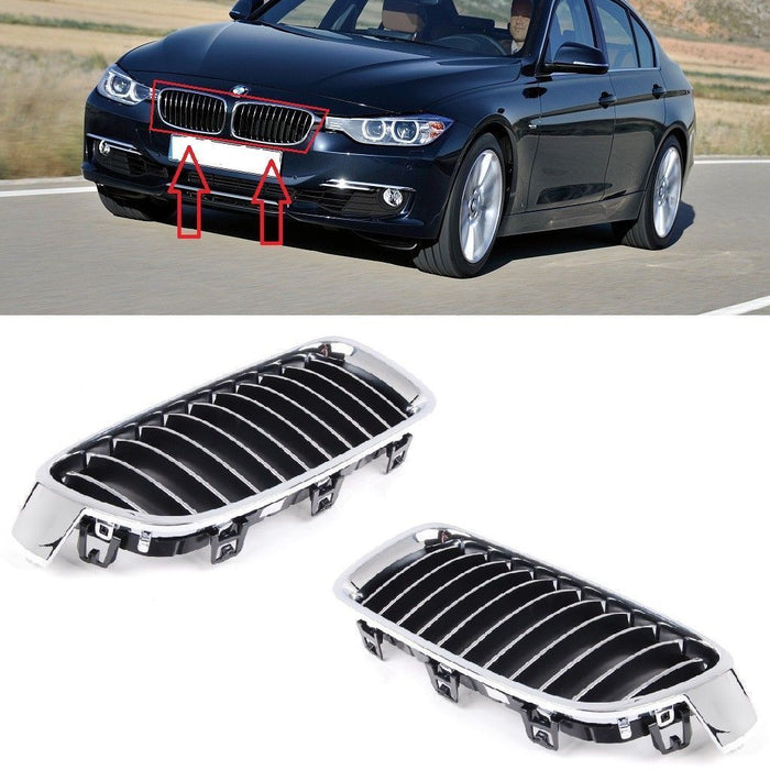 FOR BMW 3 F30/F31 12-16 FRONT BUMPER UPPER RADIATOR GRILLS L+R