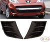 FOR PEUGEOT 107 09-2012 FRONT BUMPER LOWER GRILL COVER BLACK PAIR L+R