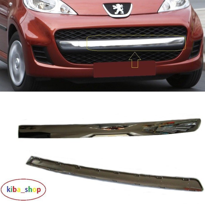 FOR PEUGEOT 107 2009 - 2012 FRONT BUMPER GRILL CHROME MOULDING LEFT N/S SIDE