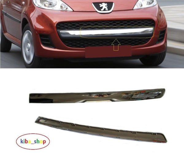 FOR PEUGEOT 107 2009 - 2012 FRONT BUMPER GRILL CHROME MOULDING LEFT N/S SIDE