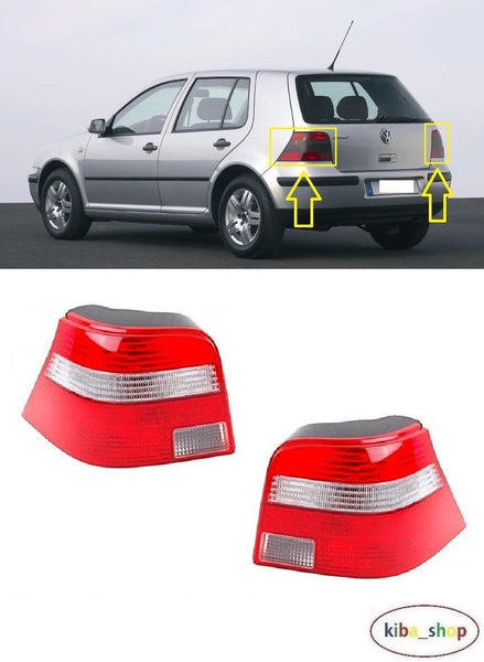 FOR VW GOLF IV MK4 HATCHBACK 98-04 REAR TAIL LIGHT LAMPS PAIR L+R